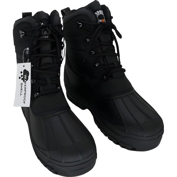 Akademiks Men's Waterproof Snow Boots Black Duck Toe Size 12M - Picture 1 of 6